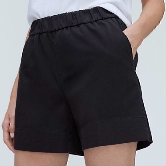 Everlane Pants - Everlane The Easy High Waist Black Shorts Cotton Blend Size 4 Women’s